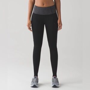 Lululemon Fresh Tracks Tight in Heathered Black